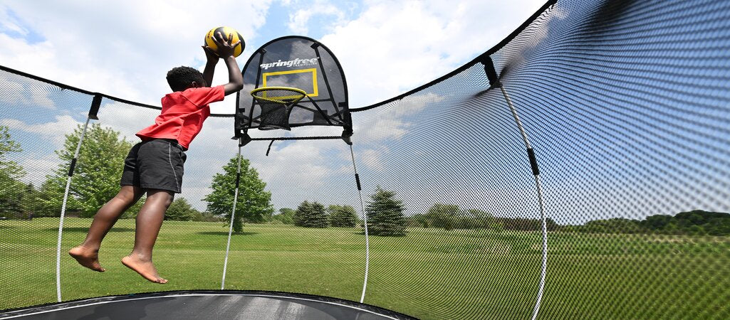 basketball ring trampoline